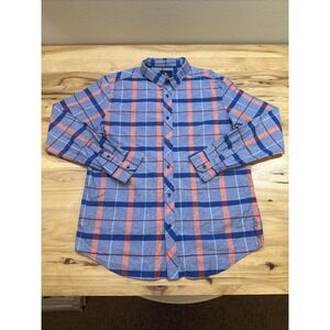 Alpinestars Men's Blue Plaid Long Sleeve Button Down Shirt Size 2XL READ